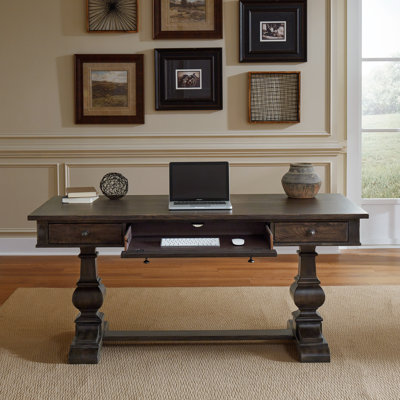 Trelawny Writing Desk w/ Keyboard Tray by Canora Grey