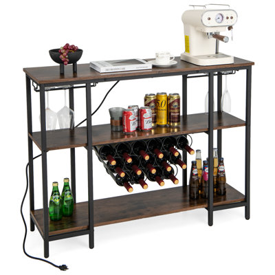 Saraya 15 Bottle Floor Wine Bottle & Glass Rack by 17 Stories
