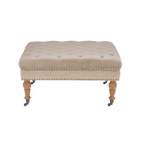 Inwood Square Cocktail Ottoman with Wheels by Alcott Hill