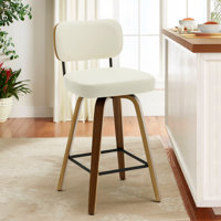 Kahana Swivel Upholstered Counter & Bar Stool by George Oliver