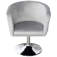Simone Vanity Swivel Armchair with 360 Degree Rotation, Modern Makeup Seat with Adjustable Height by Everly Quinn