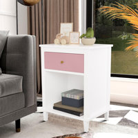 Halase Modern Style Minimalist Nightstand with Drawers and Storage Compartments for Living Room and Bedroom by Ebern Designs