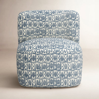 Mariza Upholstered Swivel Slipper Chair by Birch Lane