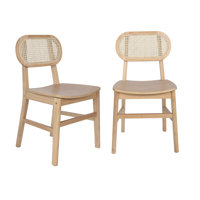 Aayah Commercial Cane Rattan Event Chair with Wood Back and Seat by Bay Isle Home