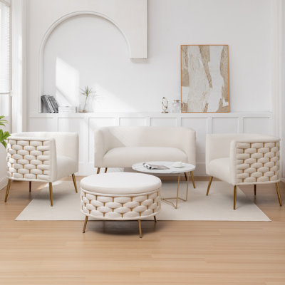 Cristen 4 - Piece Living Room Set by Everly Quinn