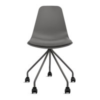 Office Task Chair with Fabric Cushion and Rolling Metal Base Harsimar Task Chair by Wrought Studio