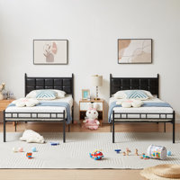 Nirvaan Twin Slat Headboard Design Bed