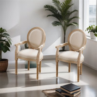 Harmincourt Fabric Upholstered Back Arm Chair Dining Chair by Ophelia & Co.