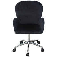 Fiona Side Pleated Makeup Vanity Chair with 360 Degree Swivel Perfect Vanity Chair for Dressing Room by Latitude Run