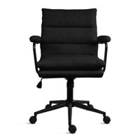 Jergis Cloth Office Chair Modern Mid Back Office Chair with Cushioned Fabric Seat and Back