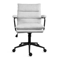Jergis Cloth Office Chair Modern Mid Back Office Chair with Cushioned Fabric Seat and Back by Ebern Designs