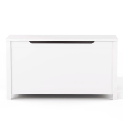 Ennassim Ebern Designs Toy Box with Safety Hinged Lid by Ebern Designs