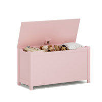 Ennassim Ebern Designs Toy Box with Safety Hinged Lid by Ebern Designs