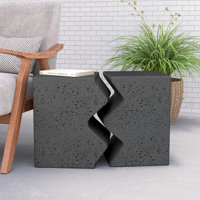 Alyasia Concrete Side Table by Latitude Run