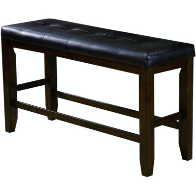Nottingham Black and Espresso Counter Height Bench by Red Barrel Studio