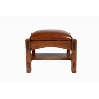 Hideyo Solid Wood Accent Stool by Loon Peak