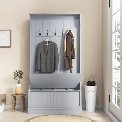 Ameria Hall Tree with Bench and Shoe Storage by Lark Manor