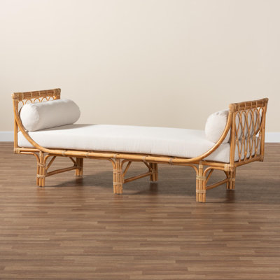 Conon Modern Bohemian Rattan Daybed by Bayou Breeze
