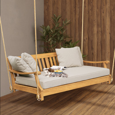 Anzel Teak Swing Daybed by Lark Manor