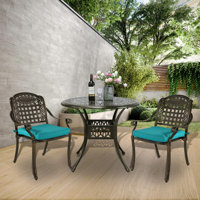 Round 2 - Person Bistro Set with Cushions