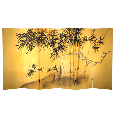 Halford 94.5" W x 48" H 6 - Panel Canvas Print Folding Room Divider