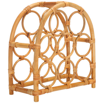 Aidar 8 Bottle Solid Wood Tabletop Wine Bottle Rack in Brown by Bay Isle Home
