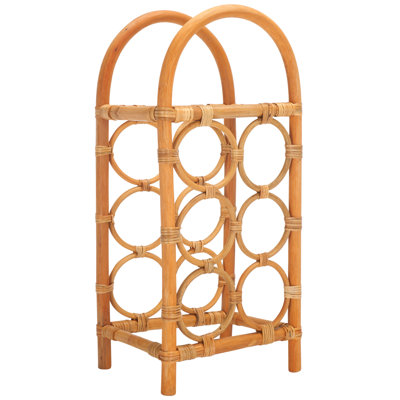 Aidann 6 Bottle Solid Wood Tabletop Wine Bottle Rack in Brown by Bay Isle Home