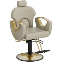 Reclining Barber Chair, Height Adjustable Hydraulic Salon Chairs, Hair Stylist Chair for Barbershop