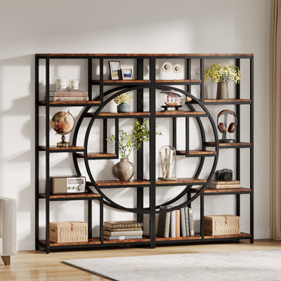 Stoil 68.89" H x 37.4" W Steel Geometric Bookcase by 17 Stories