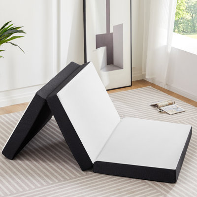 Alwyn Home 3-Inch Portable Tri Folding Medium Gel Memory Foam Mattress by Alwyn Home