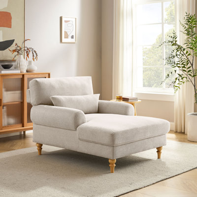 Jazier Upholstered Chaise Lounge with Adjustable Backrest by House of Hampton