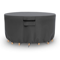 Waterproof Heavy Duty Outdoor Round Table Cover by Arlmont & Co.