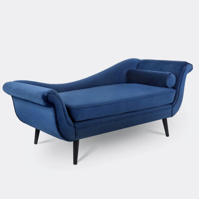 Tellys Upholstered Chaise Lounge with Scroll Arm by Mercer41