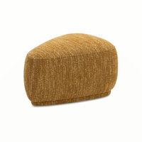 Britnae 26.40" Wide Genuine Leather Triangle Pouf Ottoman by Wade Logan