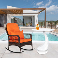 Ashawnti Wicker Outdoor Rocking Chair by Lark Manor