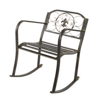 Ameiyah Metal Outdoor Rocking Chair by Lark Manor