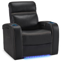 38.6" Wide Home Theater Seating with Cup Holder by Wrought Studio