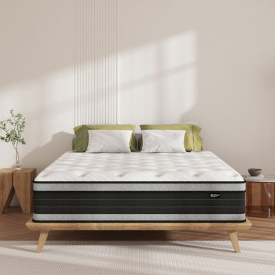 Laurita 12" Medium Firm Hybrid Mattress with Gel Memory Foam Pillow Top by Alwyn Home