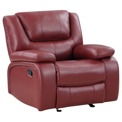 Rinesha Upholstered Glider Recliner Chair Faux Leather