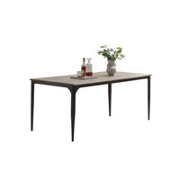 Noriane 72" Iron Dining Table by Winston Porter