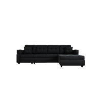 MEGA Right Sectional Sofa With Footrest, Convertible Corner Sofa With Armrest Storage, Living Room And Apartment Sectional Sofa, Right Chaise Longue by Latitude Run