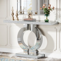Trustin 43.11" Mirrored Console Table Sofa Table for Entrance Living Room by Mercer41