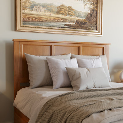 Aruna Solid Wood Paneled Headboard with Pillow Stop by Lark Manor