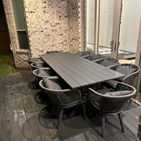 Maddielyn 10 - Person Rectangular Outdoor Dining Set with Cushions