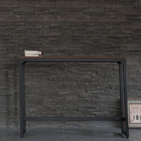 Minimalist Contemporary Industrial Bar/Cocktail Logan Table by 17 Stories