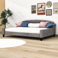 Dylann Wood Upholstered Daybed with Slats by Red Barrel Studio