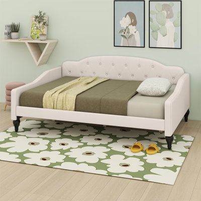 Dayanira Full/Double Upholstered Tufted Daybed by Charlton Home