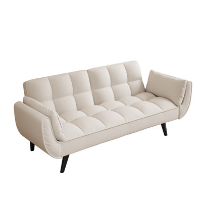 Veleria Modern 74” Velvet Folding Sofa Bed for Living Room and Bedroom