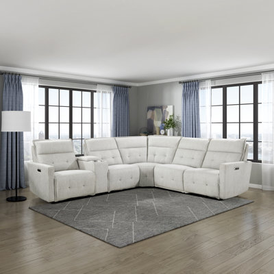 Niehaus Modern 6-Piece Modular Power Reclining Sectional with Power Headrests by Latitude Run