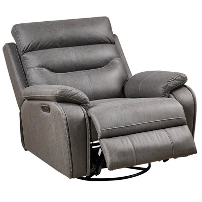 Motor Rocking and 240 Degree Swivel Single Sofa Seat recliner Chair Infinite Position by Hokku Designs